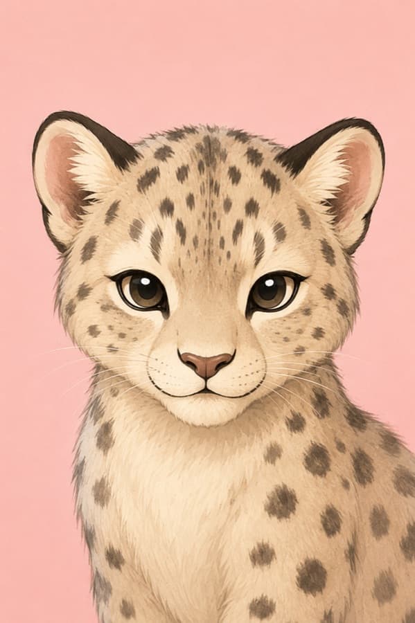 ヒョウ顔タイプのイラスト