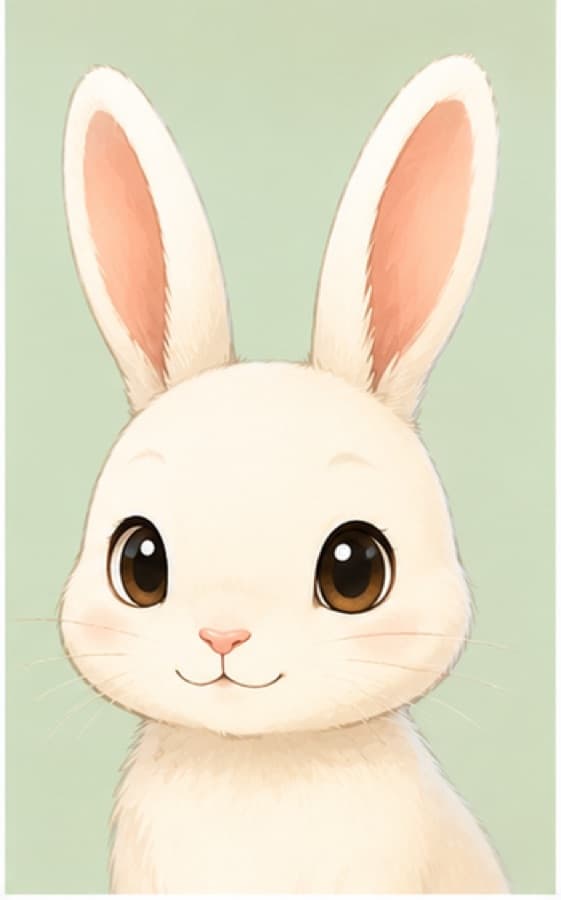 ウサギ顔タイプのイラスト