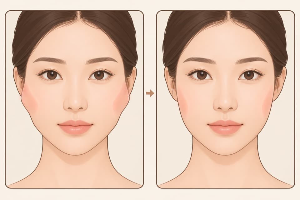 頬骨削りのイメージ図